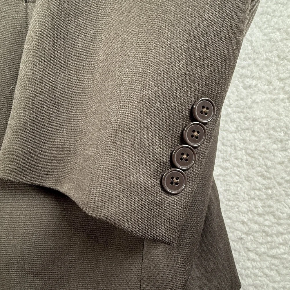 Pierre Cardin Men's Brown Blazer‎ 48R Wool 2 Button Repaired Damage